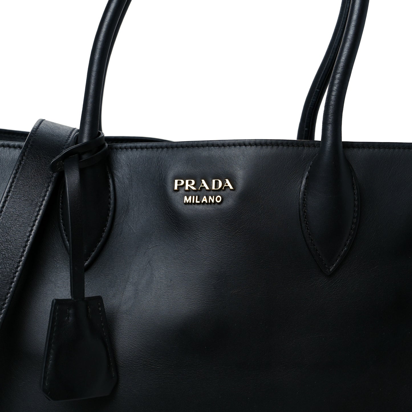 City Calfskin Medium Bibliothèque Tote Black