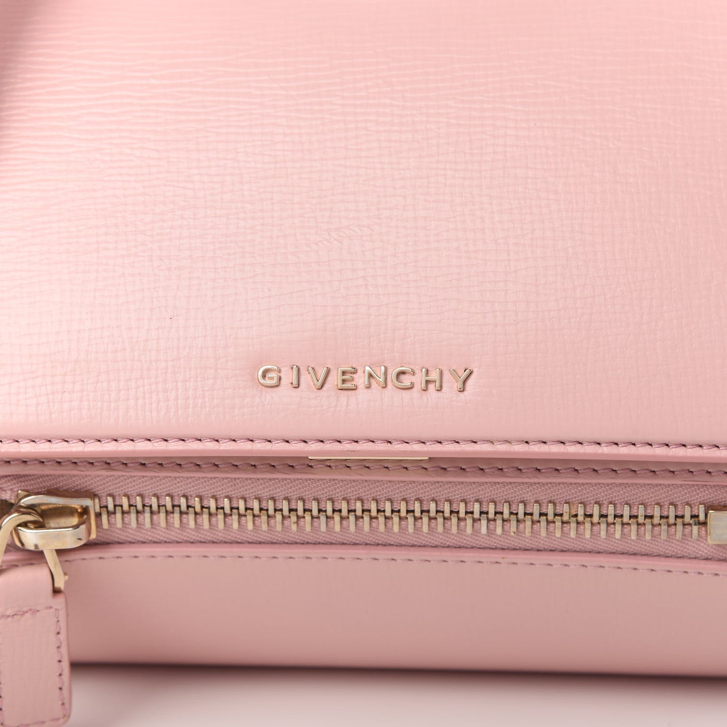 Textured Calfskin Mini Pandora Box Crossbody Bag Pink