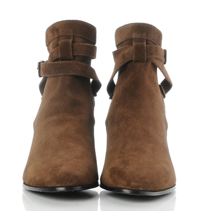 Saint Laurent Suede Rock Blake Ankle Boots 38 Brown 2 of 8