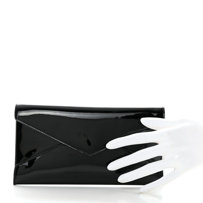 Saint Laurent Patent Paloma Envelope Clutch Black 2 of 7