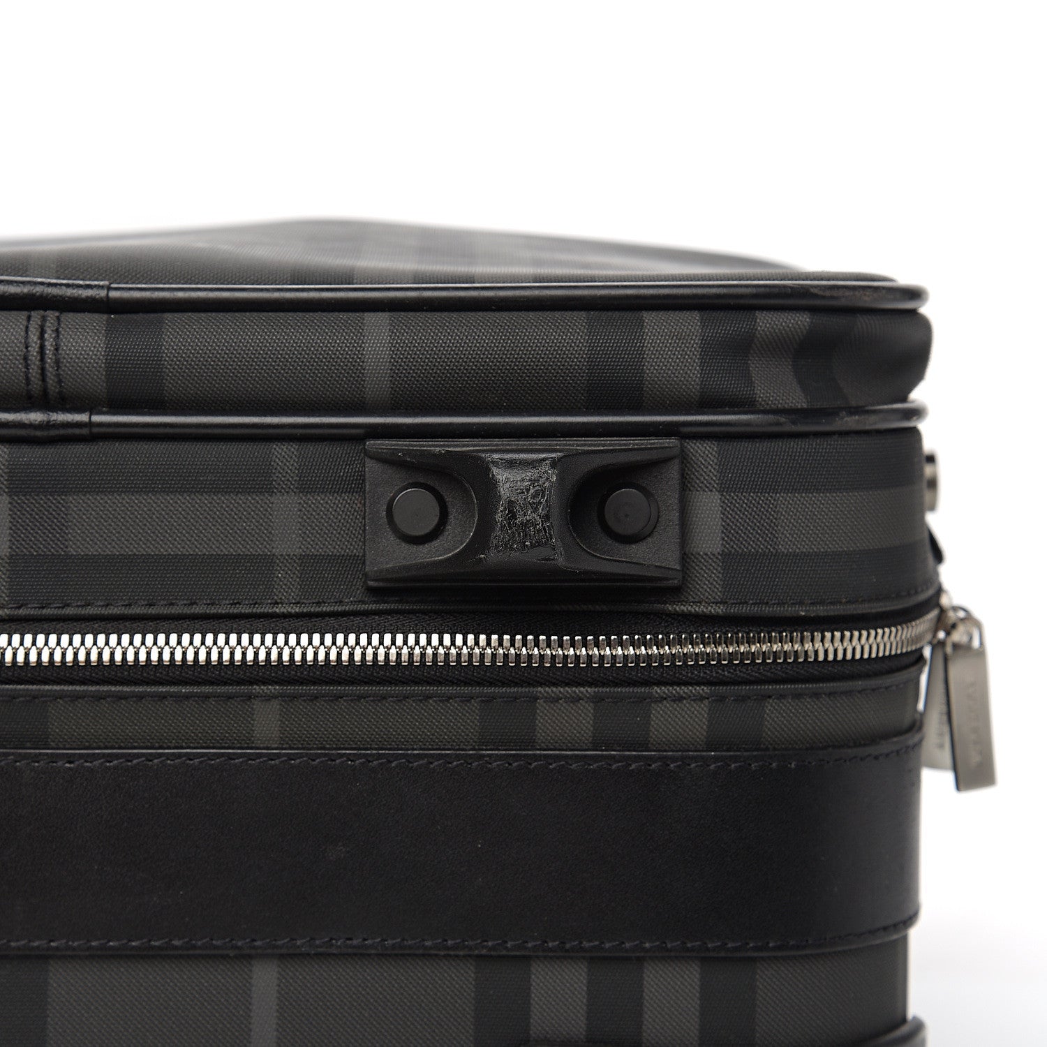 Burberry Smoked Check Carry-On Suitcase Black 12 of 14