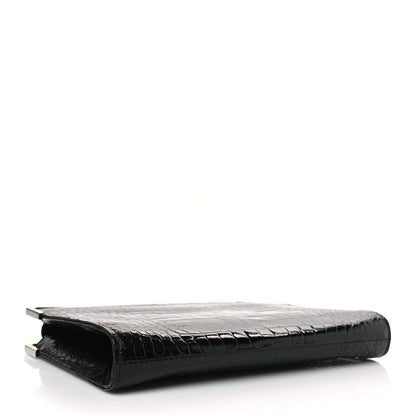 Salvatore Ferragamo Crocodile Frame Clutch Black 4 of 9