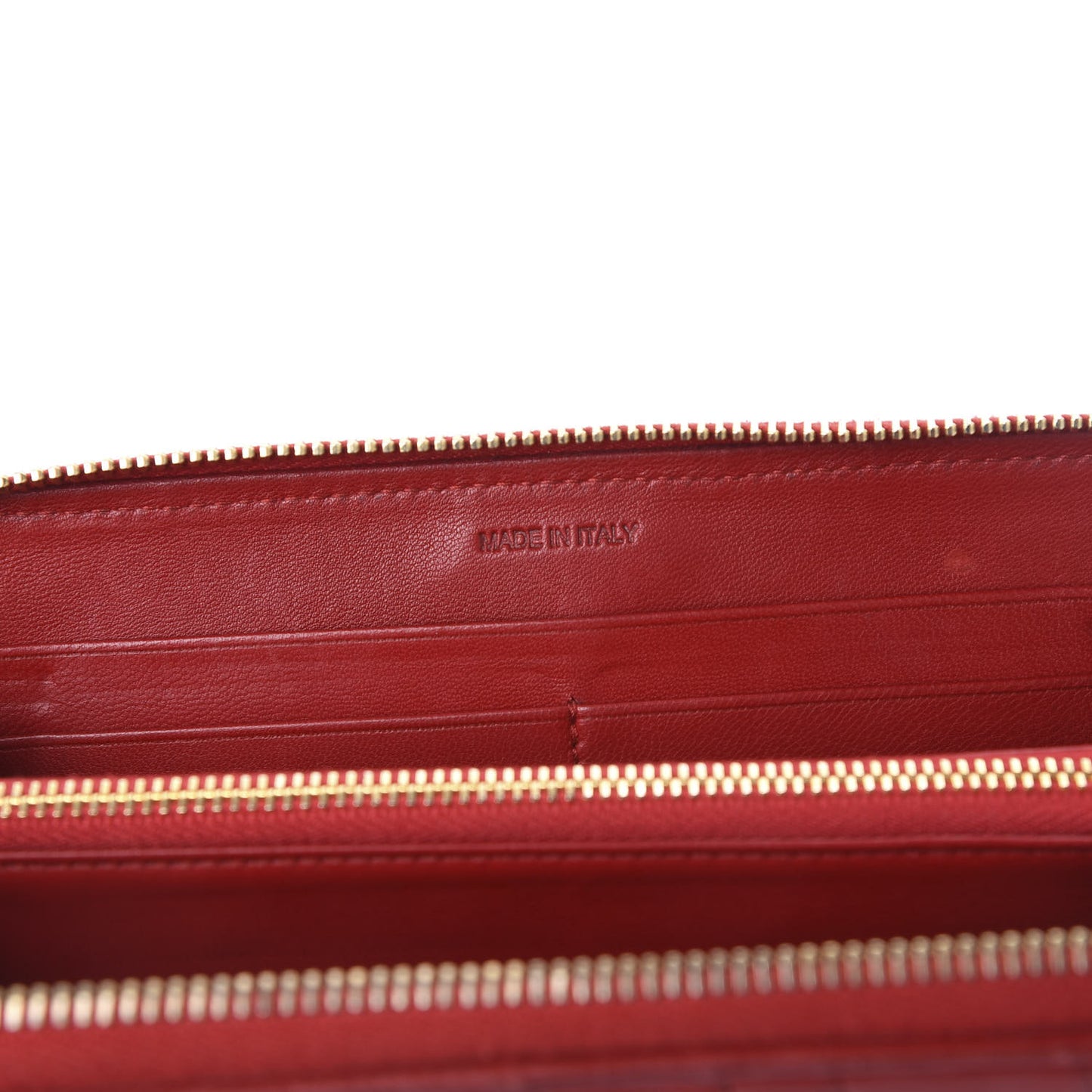 Nappa Gaufre Zip Around Wallet Fuoco