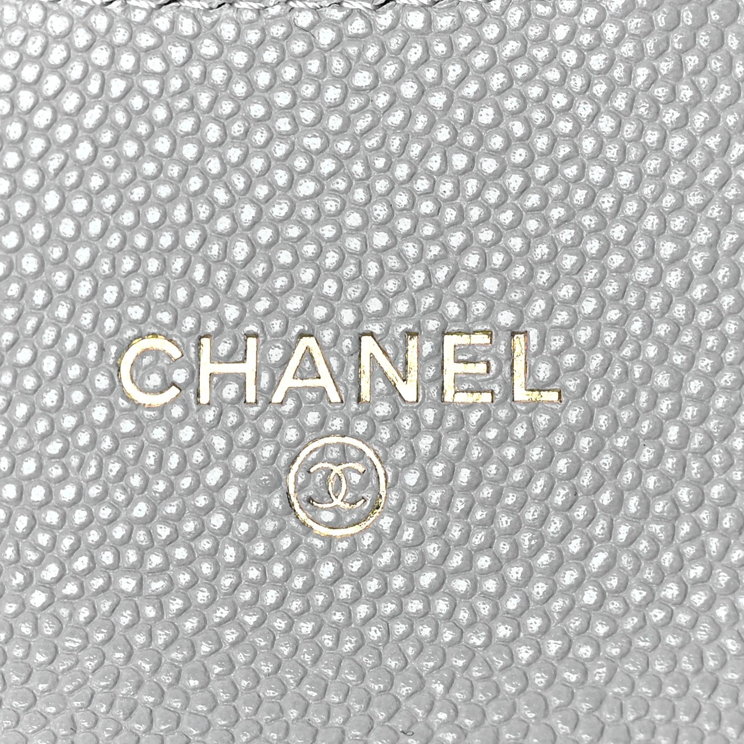 Chanel Caviar Quilted Flap Card Holder On Chain Grey 6 of 9