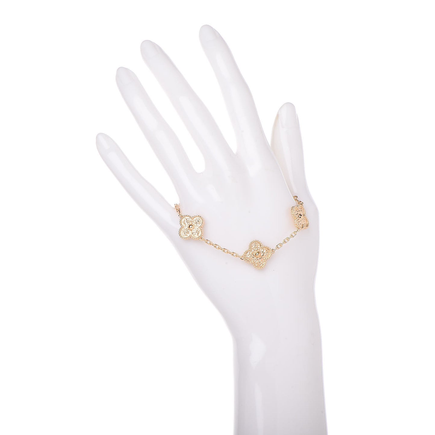 18K Yellow Gold 5 Motifs Vintage Alhambra Bracelet