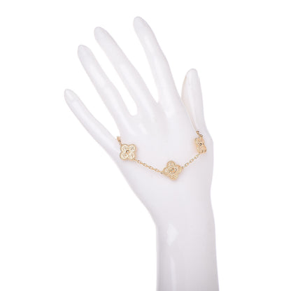 Van Cleef & Arpels 18K Yellow Gold 5 Motifs Vintage Alhambra Bracelet 2 of 5