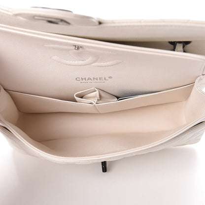 Chanel Grained Calfskin Quilted Medium Double Flap White 7 of 12