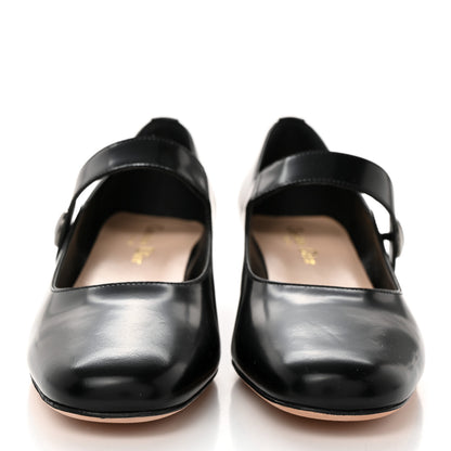 Christian Dior Brushed Calfskin Uniform 30mm Pumps 38 Black 2 of 8