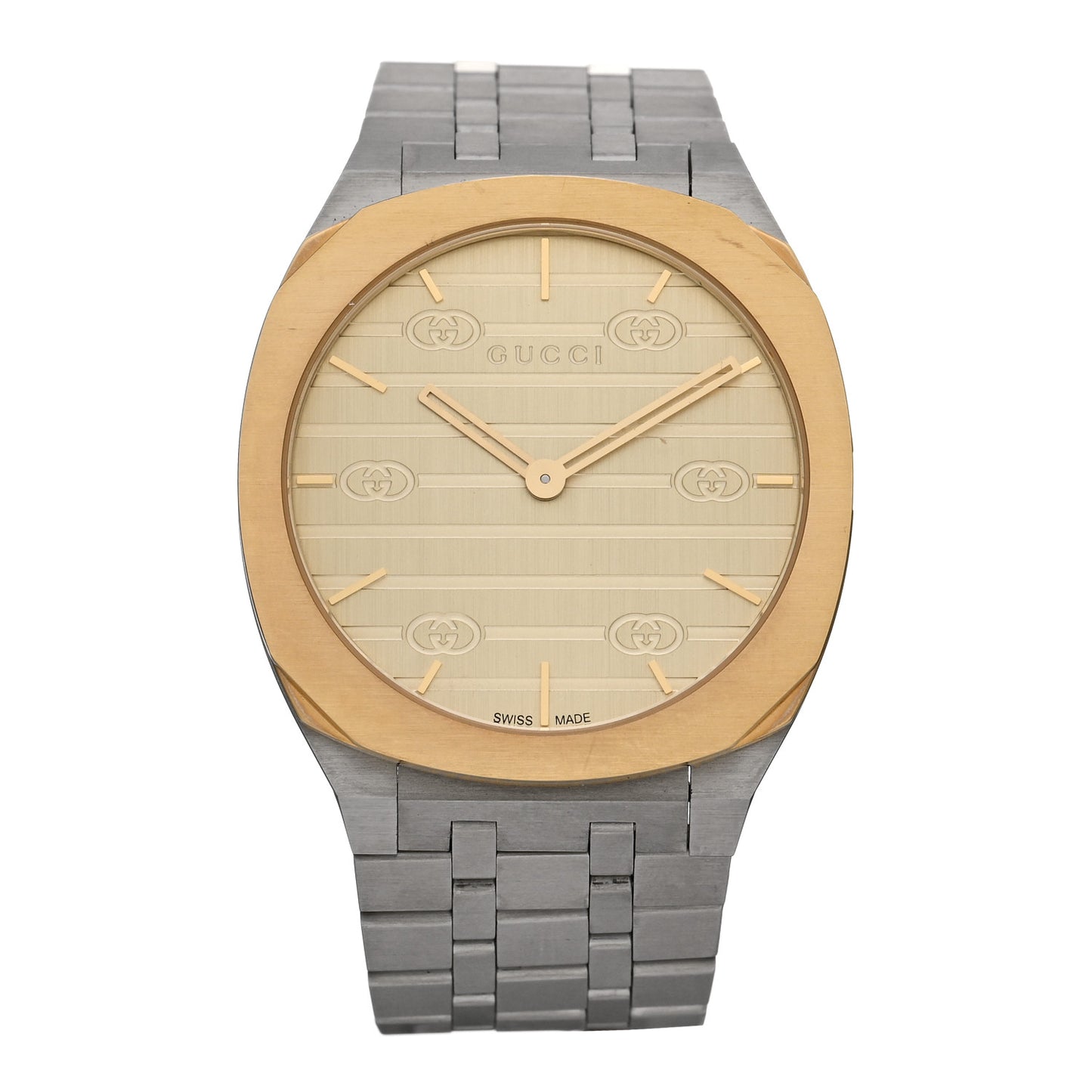 Stainless Steel 34mm 25H Quartz Watch Gold