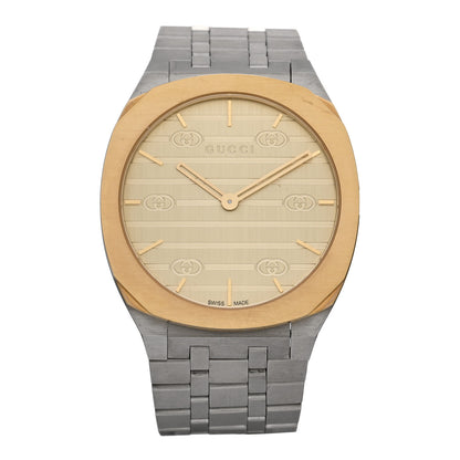 Gucci Stainless Steel 34mm 25H Quartz Watch Gold 1 of 4