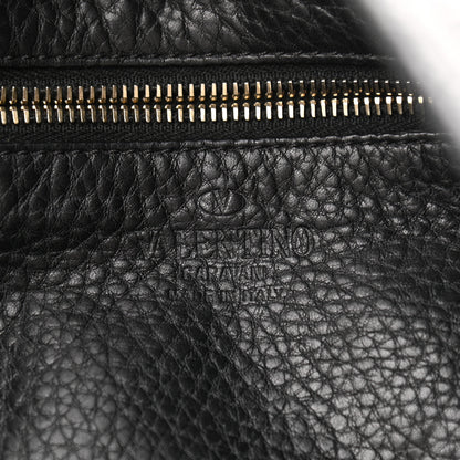 Valentino Garavani Pebbled Calfskin Large Rockstud Flip-Lock Messenger Bag Black 6 of 11