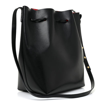 Mansur Gavriel Vegetable Tanned Calfskin Bucket Bag Black Flamma 3 of 19