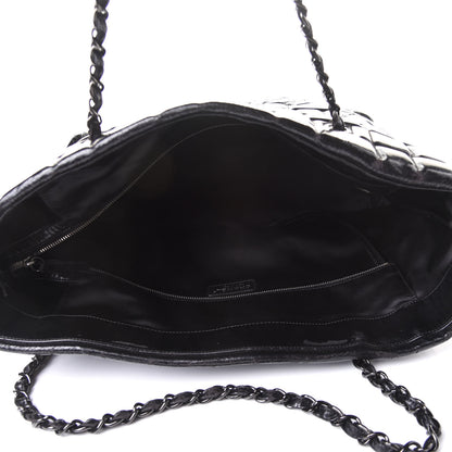 Chanel Vinyl Quilted Frozen Shopping Tote Black 5 of 15
