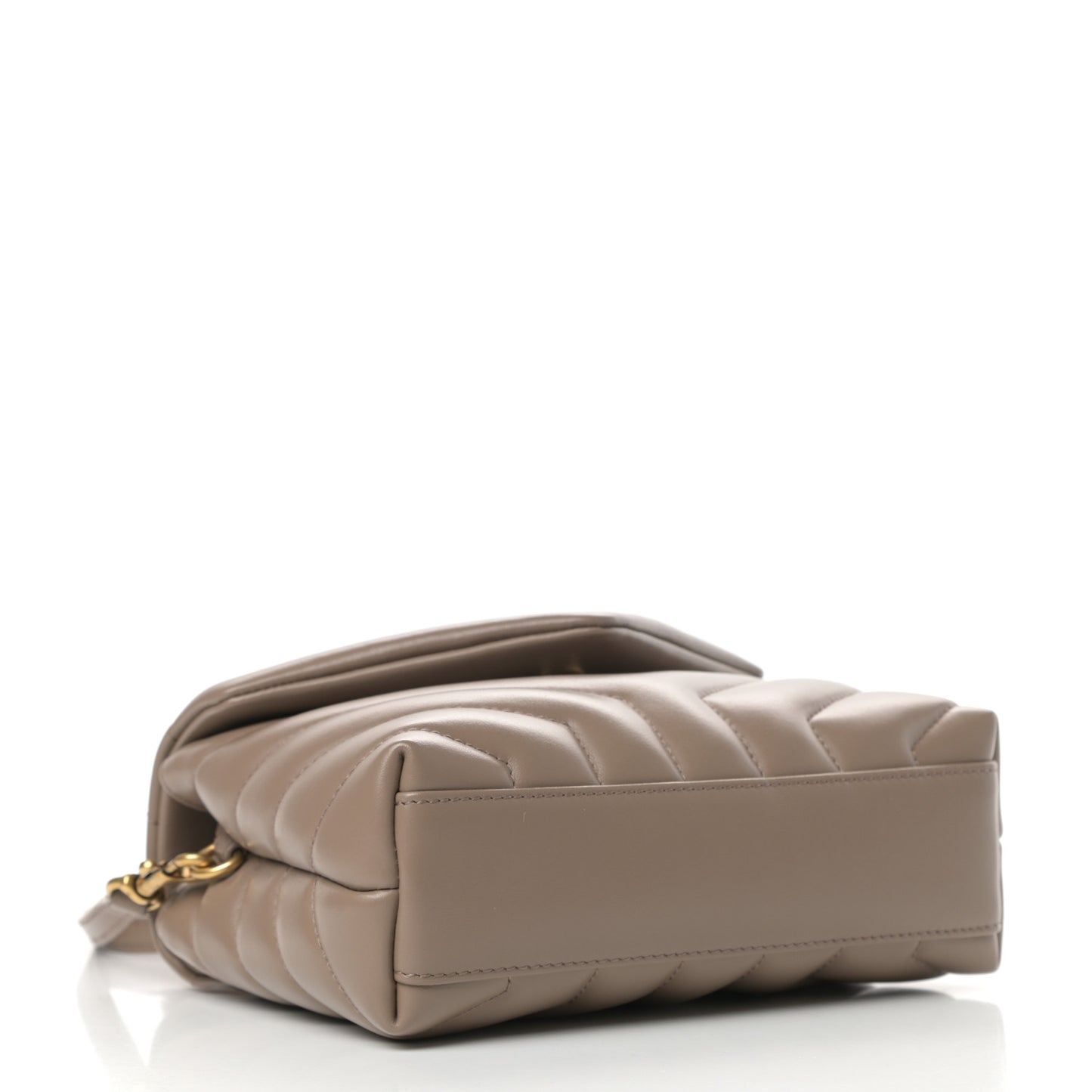 Calfskin Y Quilted Monogram Toy Loulou Crossbody Bag Taupe
