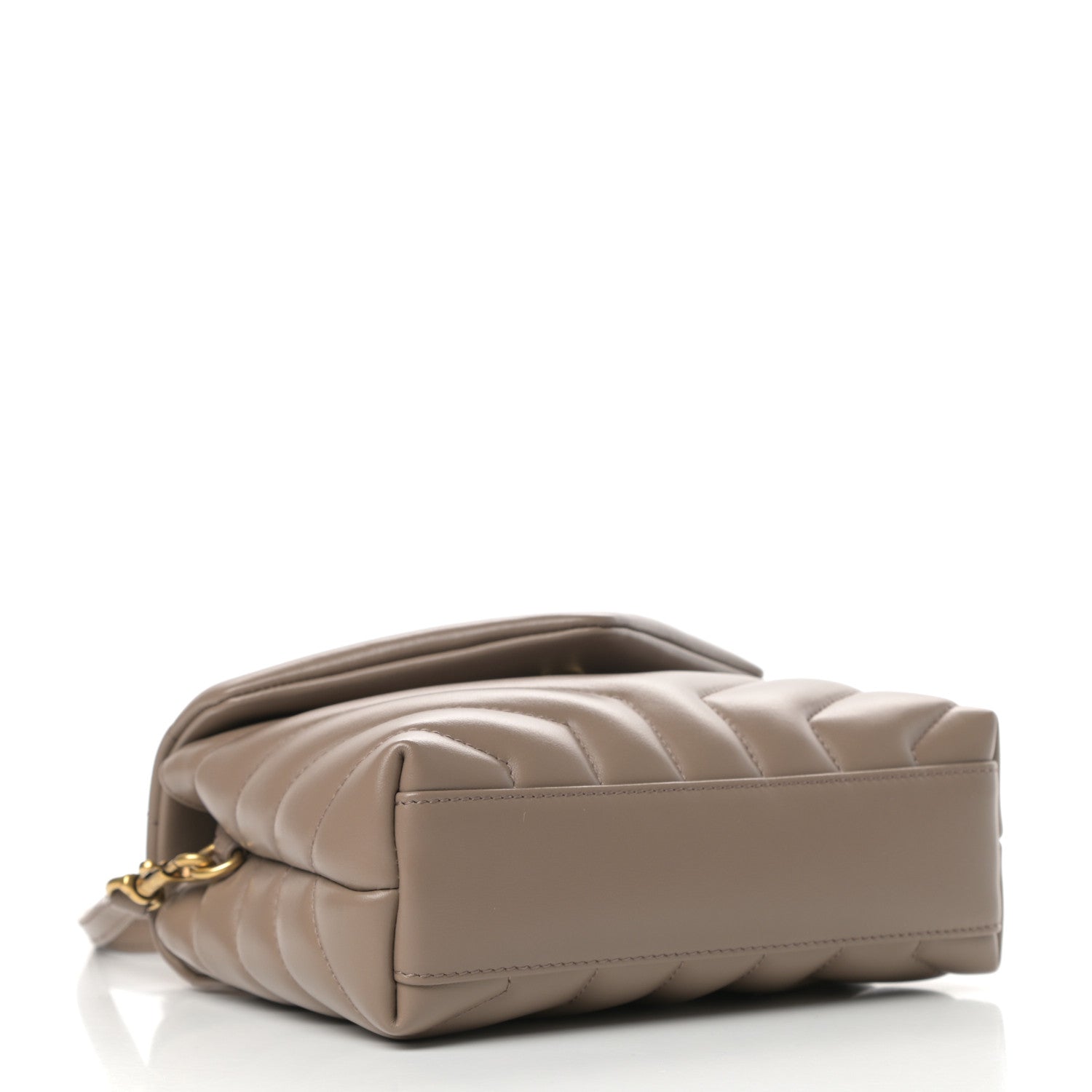 Saint Laurent Calfskin Y Quilted Monogram Toy Loulou Crossbody Bag Taupe 4 of 11