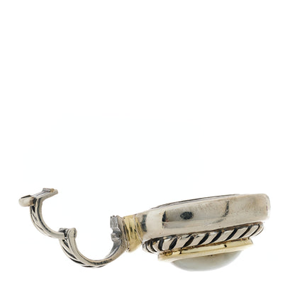 David Yurman Sterling Silver 14K Yellow Gold Pearl 10mm Albion Enhancer Pendant 4 of 5