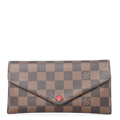 Louis Vuitton Damier Ebene Josephine Wallet Red 1 of 5