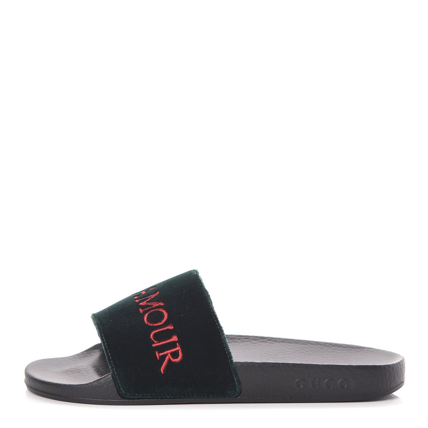 Velvet L'aveugle Par Amour Slide Sandals 38 Green
