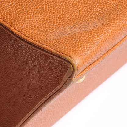 Chanel Caviar CC Shoulder Bag Orange 5 of 9