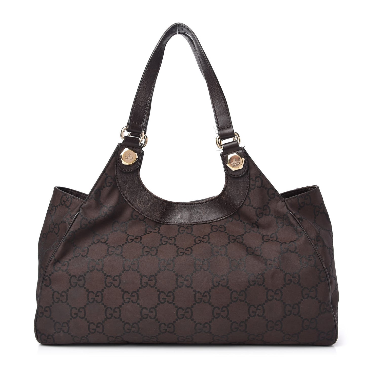 Nylon Monogram Charmy Shoulder Bag Dark Brown