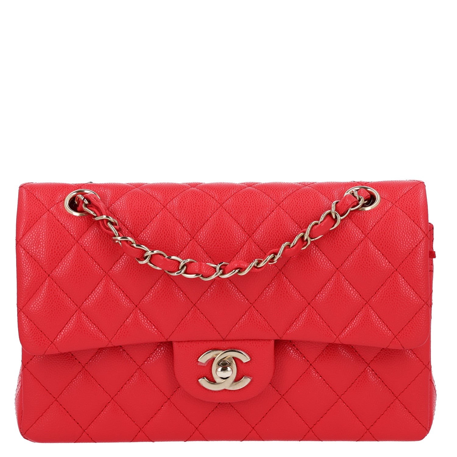 Chanel Caviar Quilted Small Double Flap Red 1 of 11