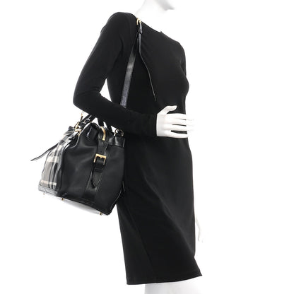 Burberry Beat Check Medium Ellers Satchel Black 2 of 12