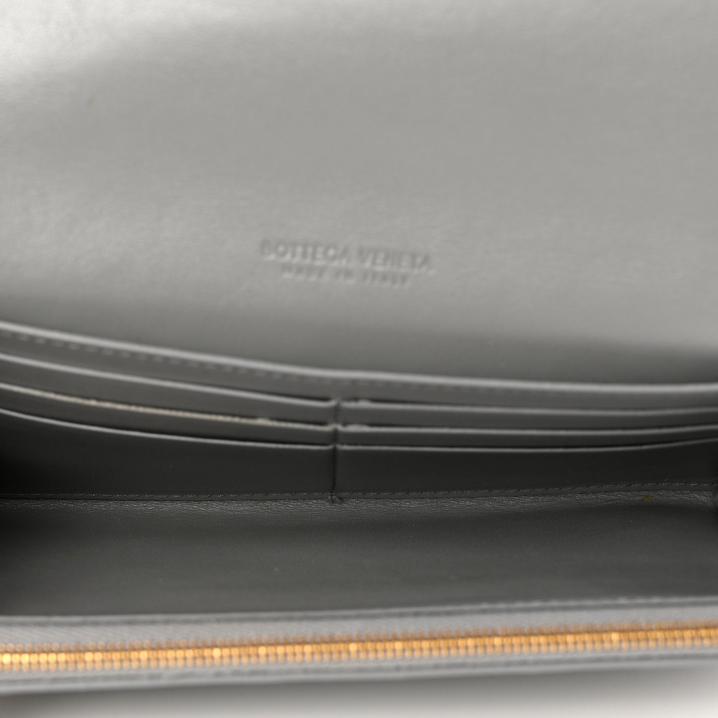 Nappa Intrecciato Flap Wallet Grey