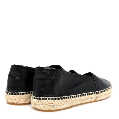 Saint Laurent Lambskin Mens Monogram Espadrilles 40 Black 4 of 7