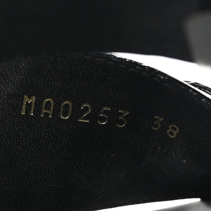 Louis Vuitton Lambskin Embossed Monogram Bom Dia Flat Mule Sandals 38 Black 9 of 10
