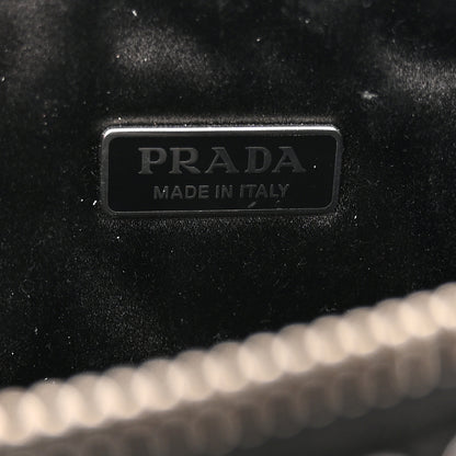 Prada Satin Crystal Triangle Pouch Cristal 6 of 14