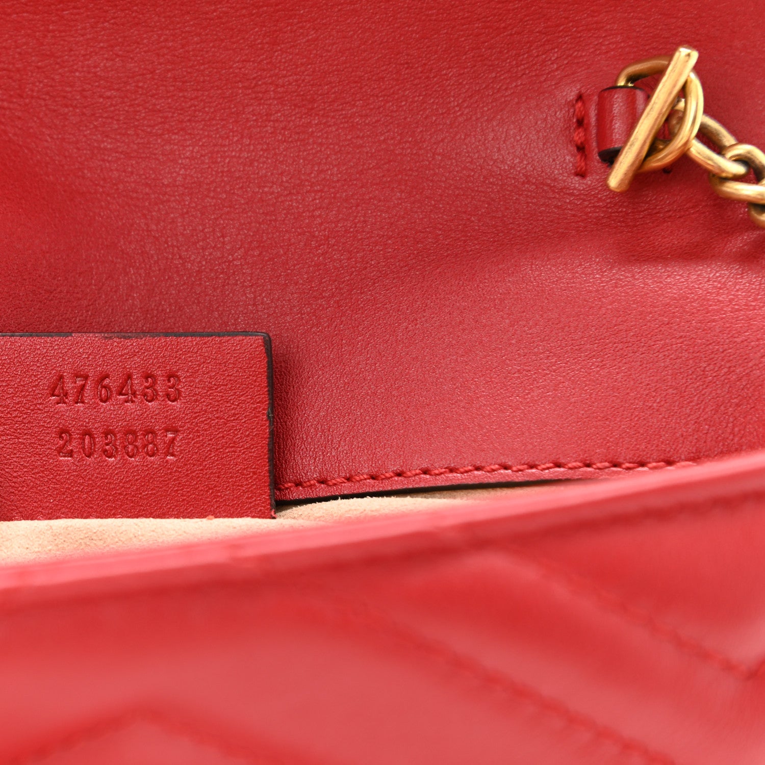 Gucci Calfskin Matelasse Super Mini GG Marmont Shoulder Bag Hibiscus Red 7 of 11