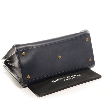 Saint Laurent Leather Large Sac de Jour Carryall Navy Blue 4 of 9