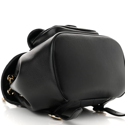Chanel Lambskin Quilted Small Duma Drawstring Backpack Black 9 of 11