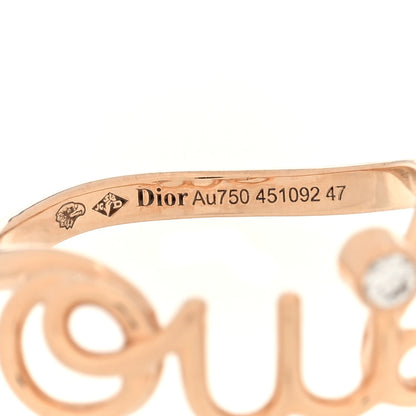 Christian Dior 18K Rose Gold Diamond Oui Ring 47 4 4 of 4