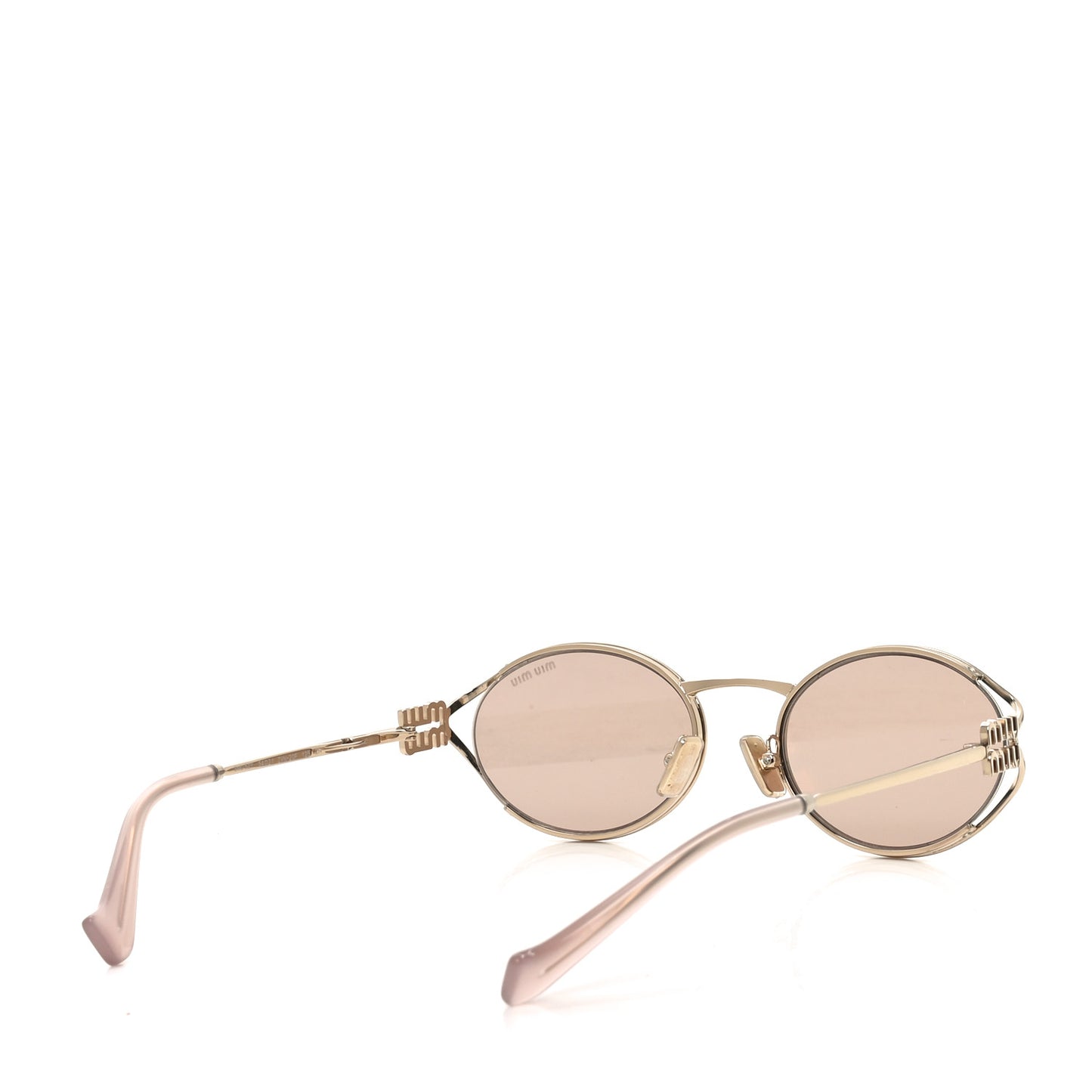 Metal Oval Sunglasses SMU52Y Gold