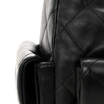 Chanel Shiny Lambskin Quilted Trendy Pockets Hobo Black 11 of 12
