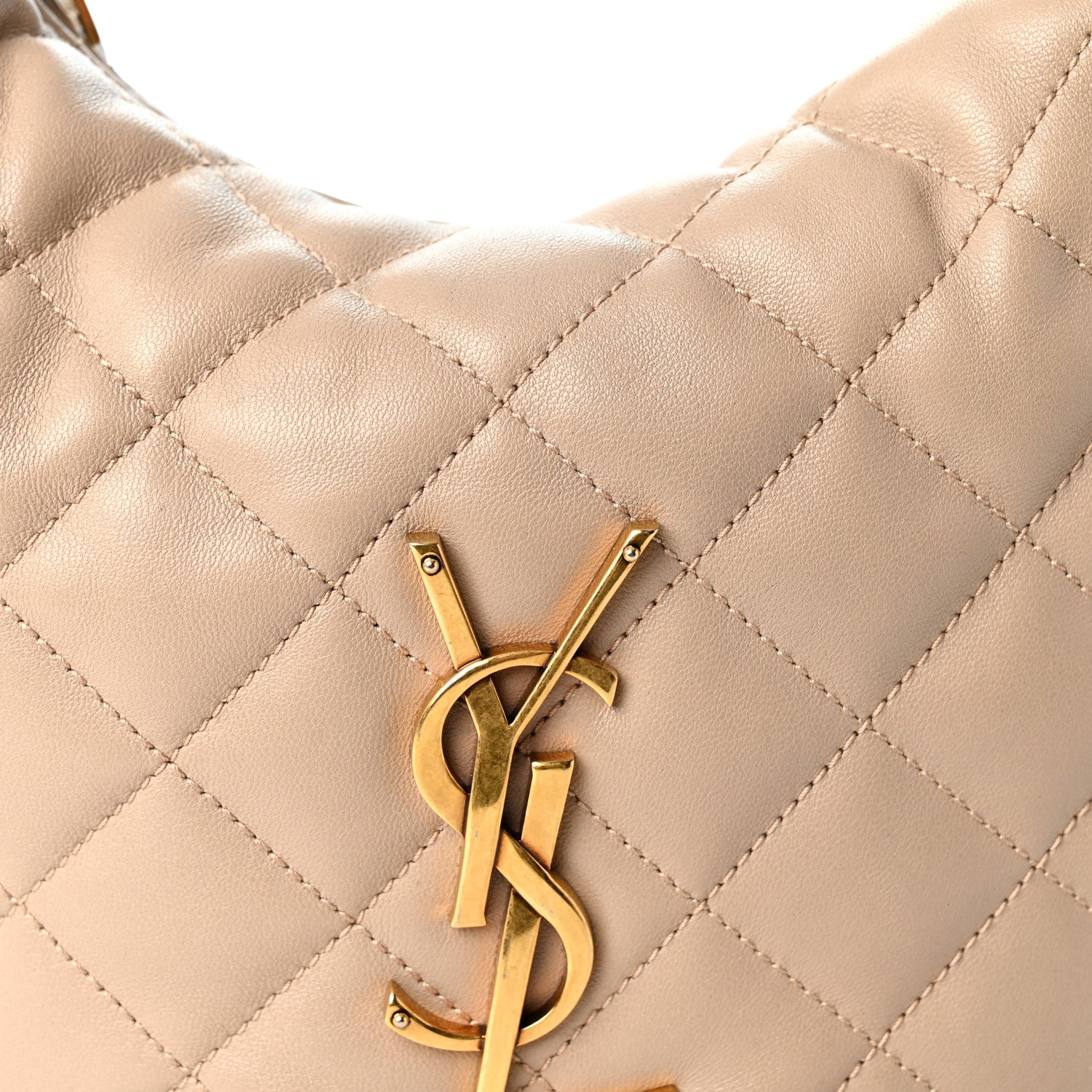 Saint Laurent Lambskin Quilted Icarino Bag Dark Beige 6 of 8