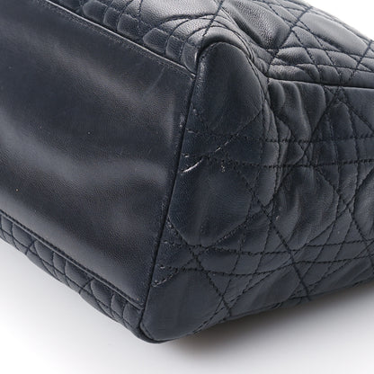 Christian Dior Lambskin Cannage Medium Lady Dior Navy Blue 10 of 11