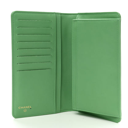 Chanel Lambskin Quilted Boy Yen Wallet Green 5 of 8