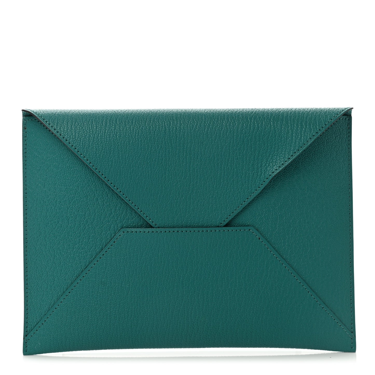 Chevre Mysore Envelope Trio Wallet Bleu Paon Lime Canopee