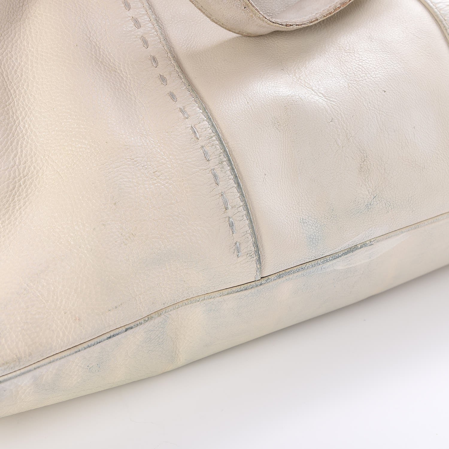 Saint Laurent Calfskin Oversized Muse White 10 of 12