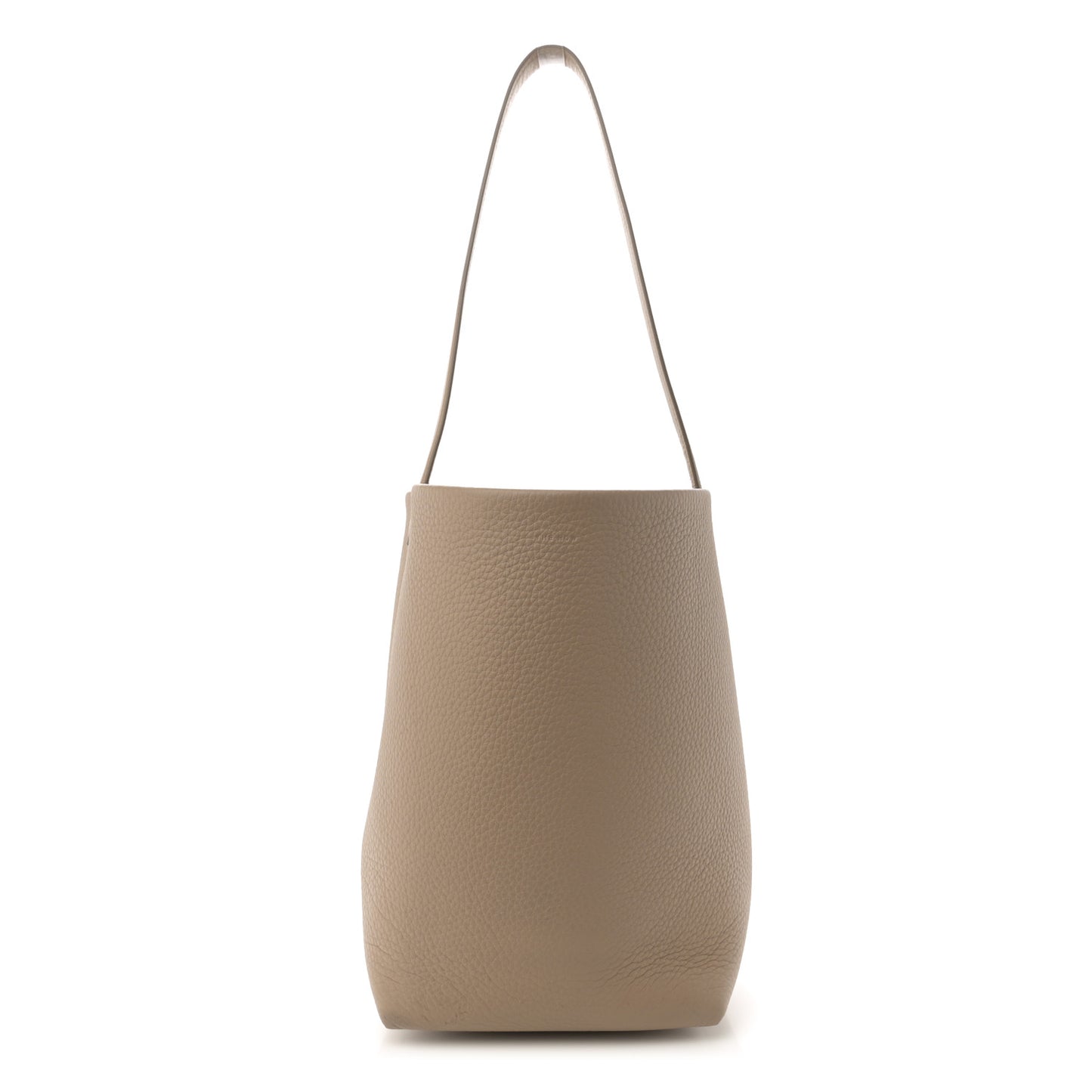 Grained Calfskin Medium N/S Park Tote Dark Taupe
