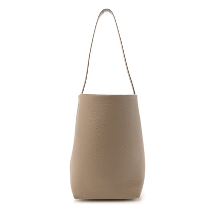 The Row Grained Calfskin Medium N/S Park Tote Dark Taupe 1 of 11