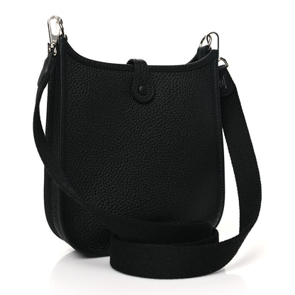Hermes Taurillon Clemence Evelyne TPM Black 3 of 11