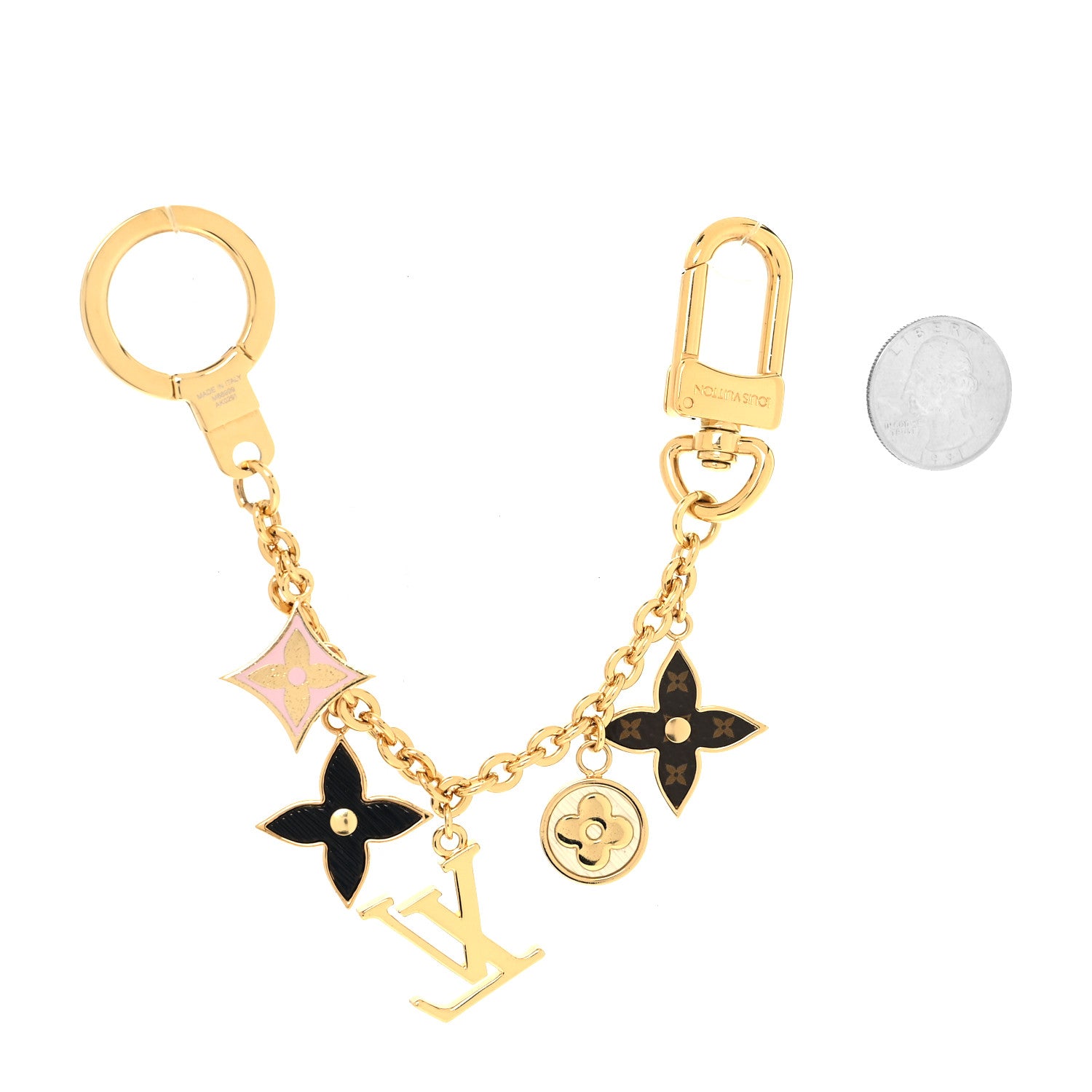 Louis Vuitton Monogram Spring Street Bag Charm Key Holder Gold 2 of 4