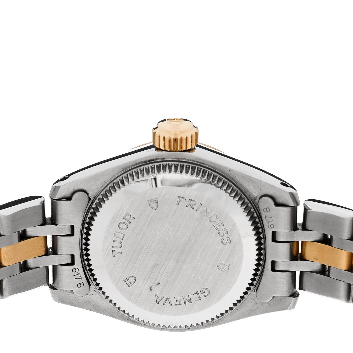 TUDOR Stainless Steel 18K Yellow Gold Diamond 23mm Princess Date Automatic Watch Champagne 92513 4 of 4