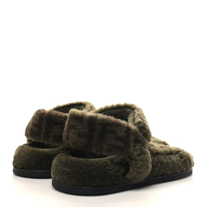 Fendi Shearling FF Fendi Feel Sandals 36 Illinois Military 4 of 10