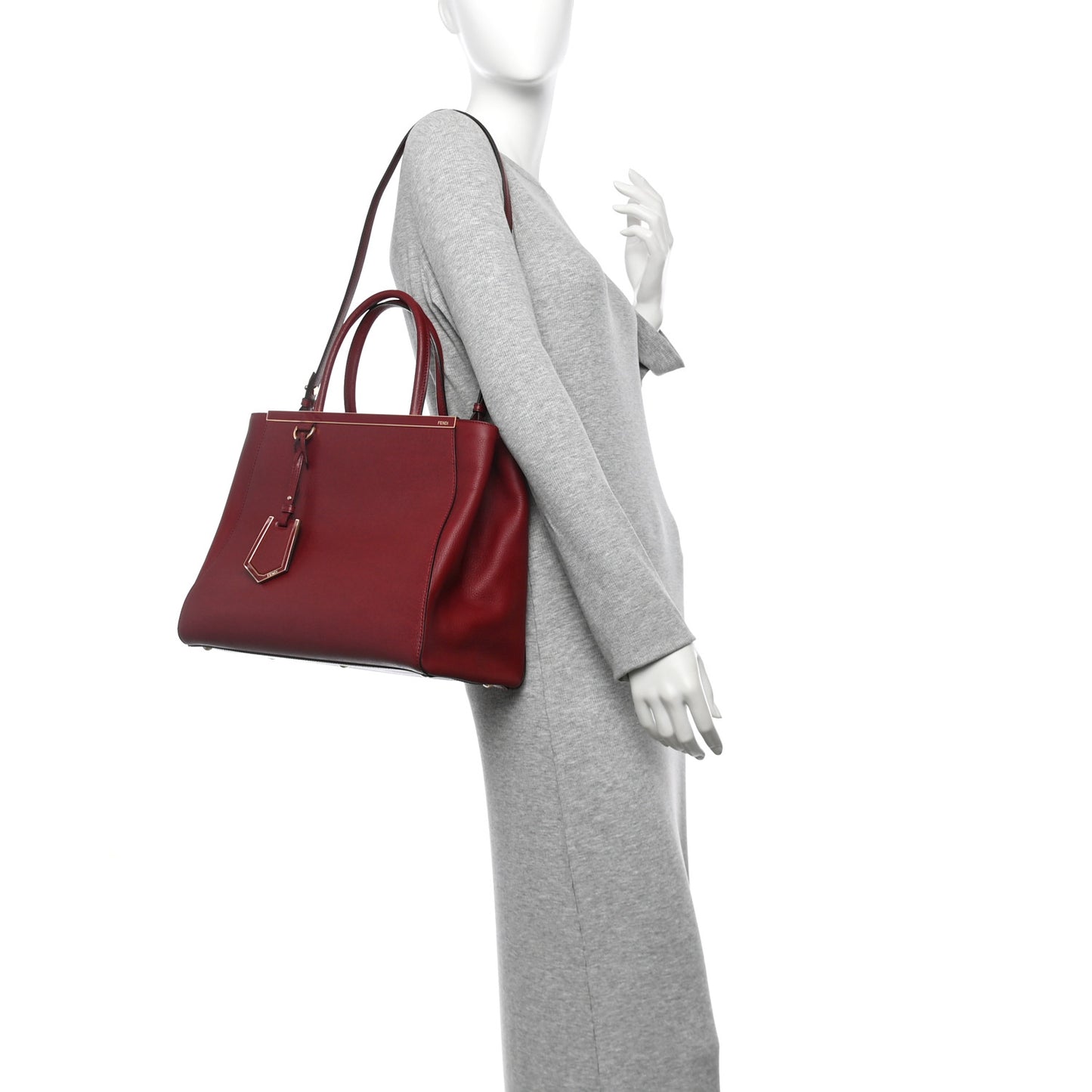 Vitello Elite Regular 2Jours Tote Rosso Scuro Ciliegia