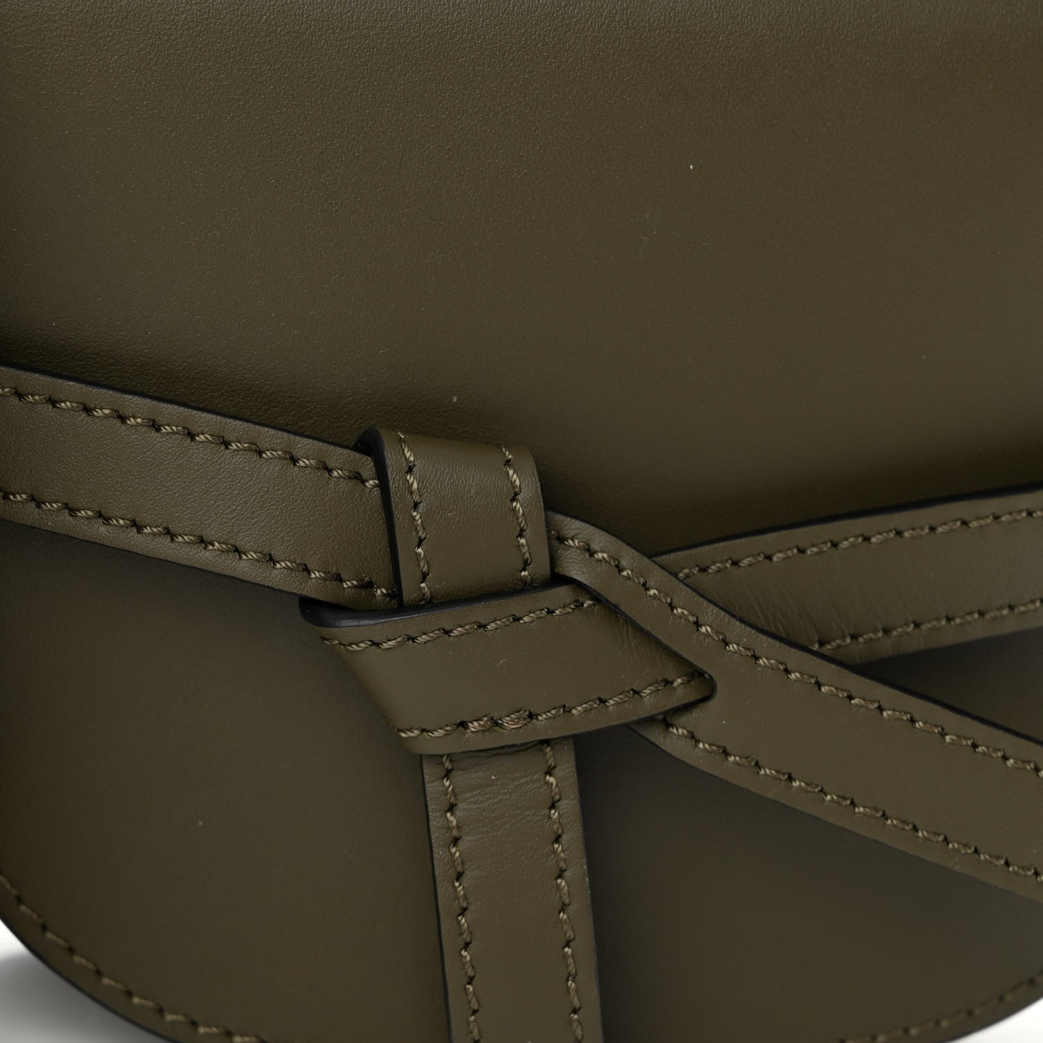 Loewe Calfskin Jacquard Mini Gate Dual Bag Autumn Green 7 of 9