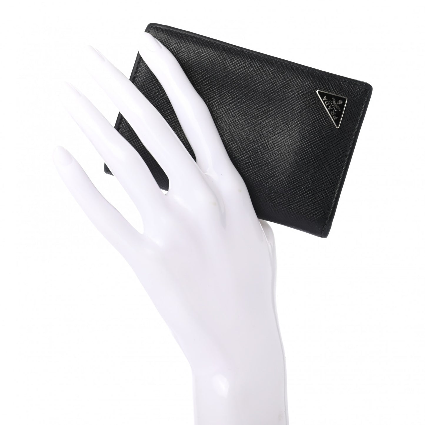 Saffiano Corner Card Holder Black